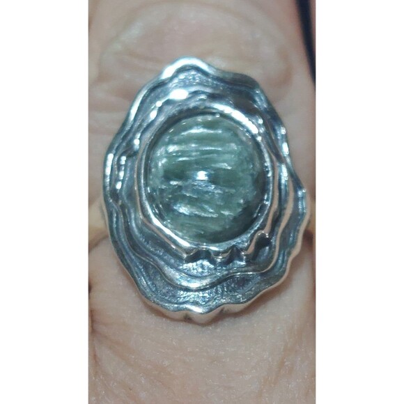 Brand new high quality seraphinite sterling ring sz8 - Picture 10 of 17
